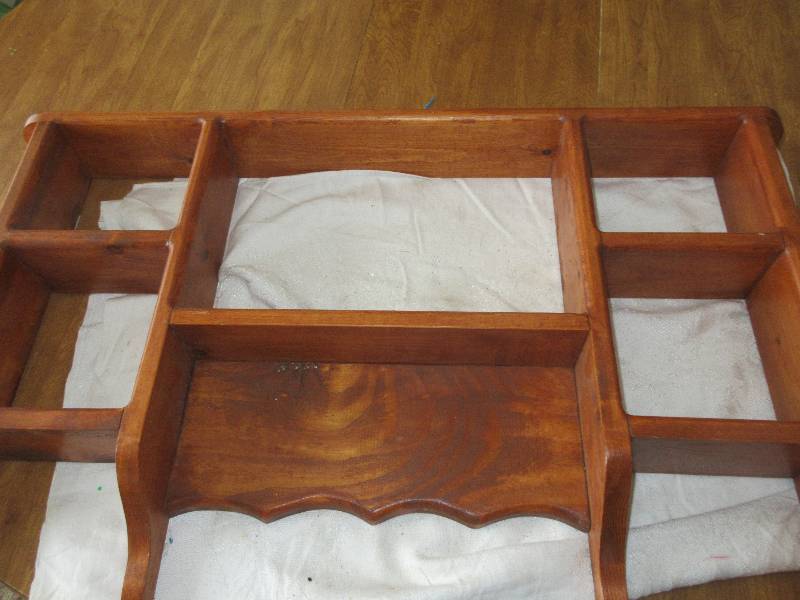 beautiful oak wall shelf