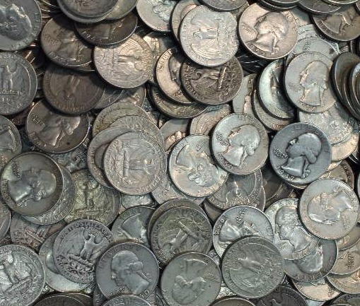 $150 FACE VALUE 90% PRE-1964 SILVER QUARTERS (600 QUARTERS)