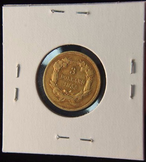 1855 US $3 GOLD PRINCESS XF