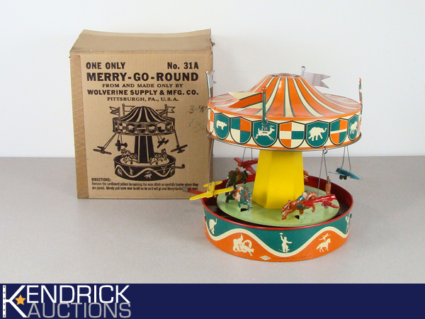 Vintage In Box Wolverine Tin Merry-Go-Round Toy 31A