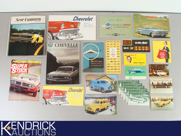Lot of Vintage MINT Condition Car Brochures, Postcards, etc.