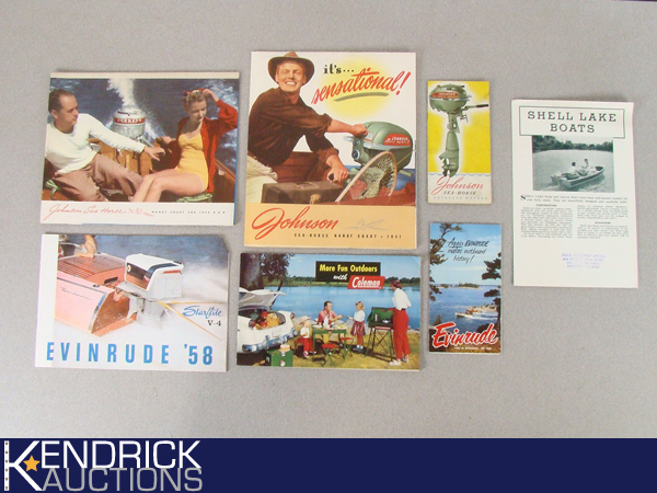 Lot of Vintage MINT Condition Boat Motor Brochures
