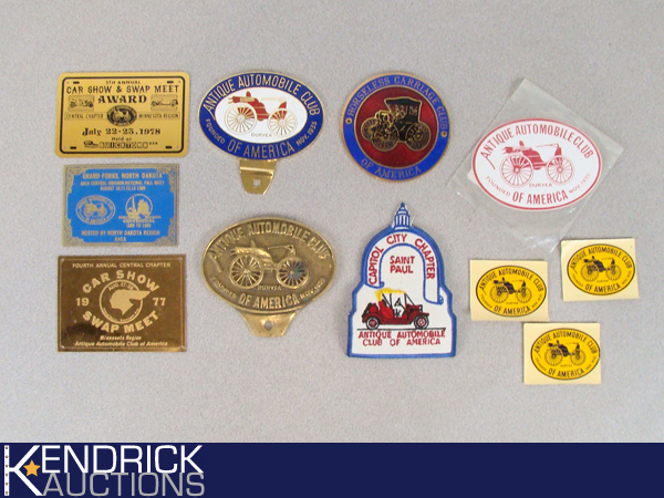 Antique Automobile Club Plaques, stickers, etc.