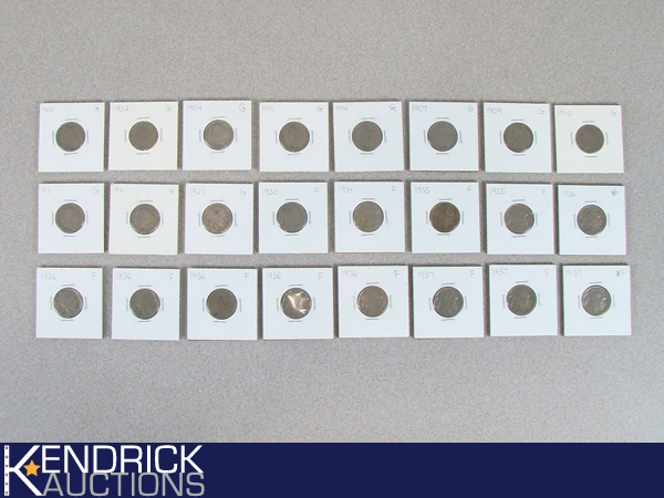 24 Antique Nickels
