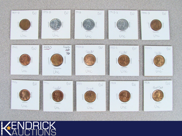 15 Uncirculated Vintage Pennies