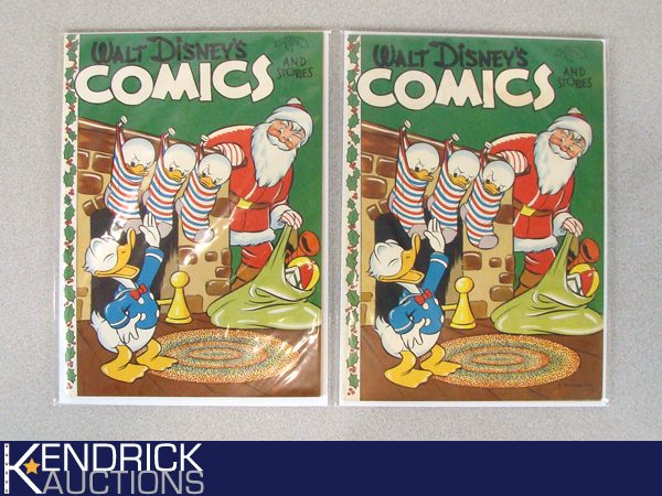 2 Vintage MINT 1943 Walt Disney Comics and Stories Christmas Giveaway