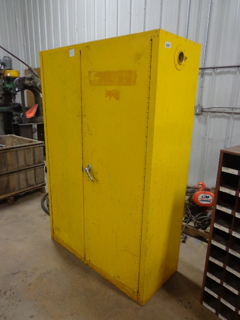 Yellow 3 Shelf Metal Cabinet