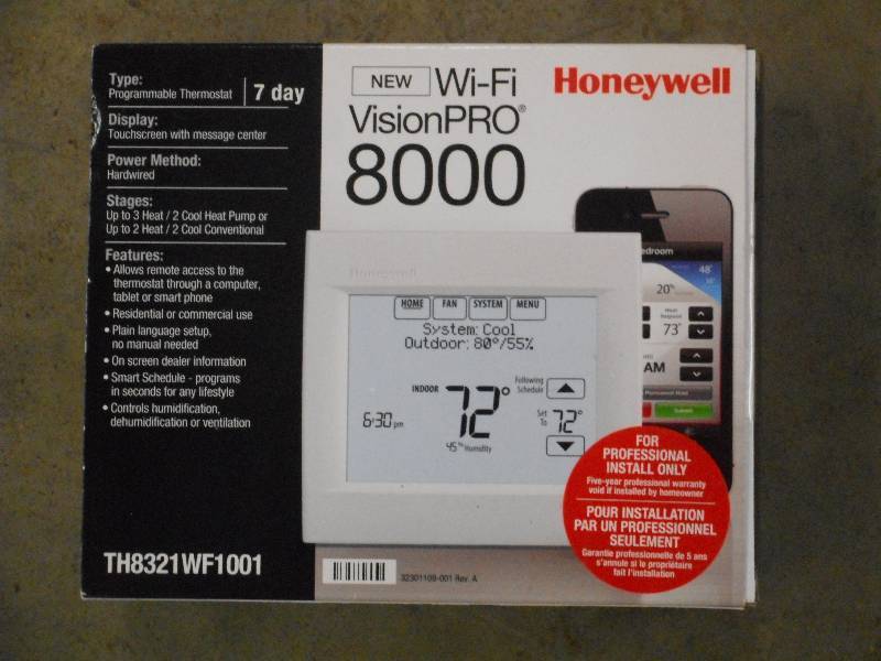 lot 38 image: New Honeywell VisionPro 8000 Wi-Fi ...