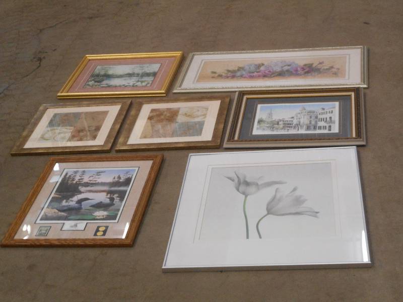 lot 56 image: Lot Of (7) Framed Pictures ...