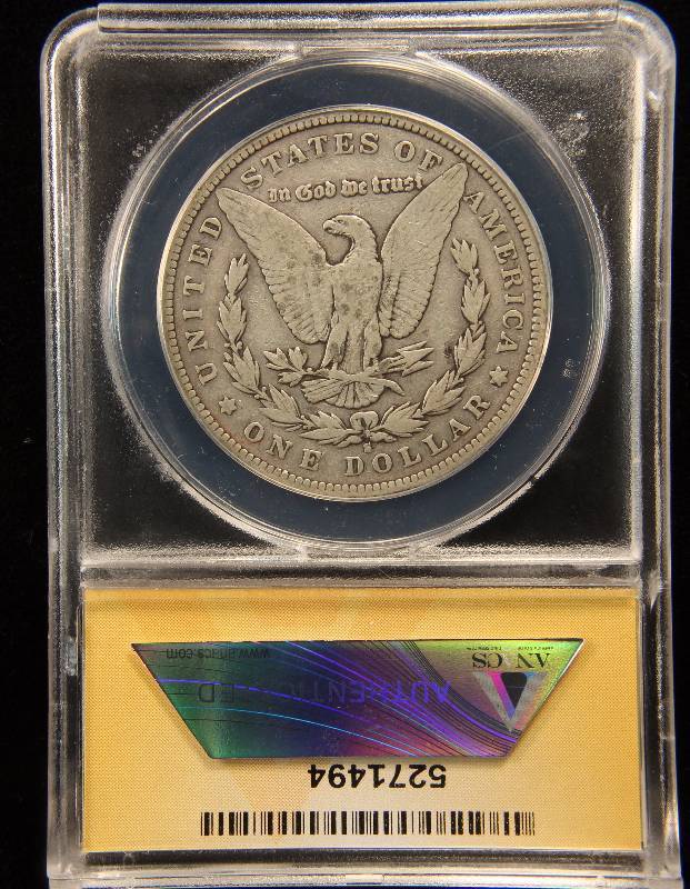 KEY DATE 1894-S MORGAN SILVER DOLLAR GRADED VG-10 BY ANACS