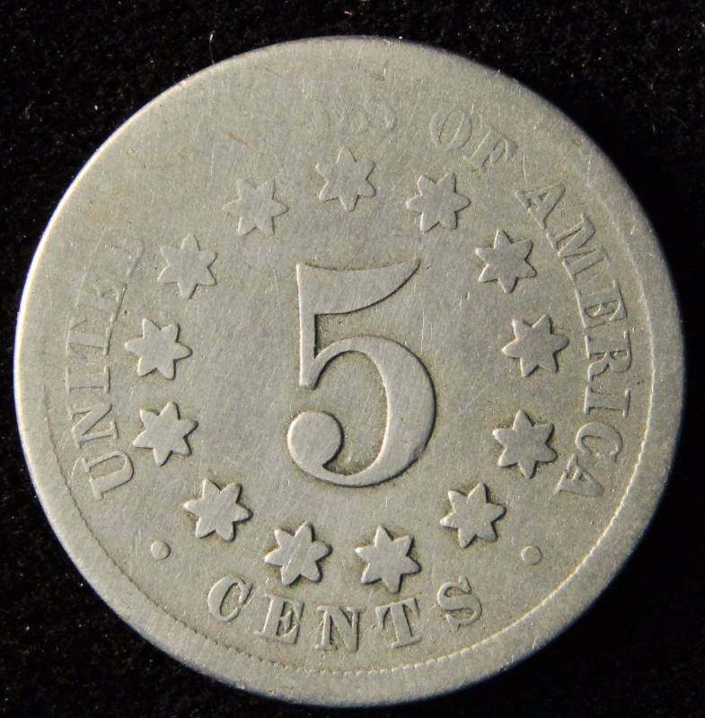 1867 SHIELD NICKEL