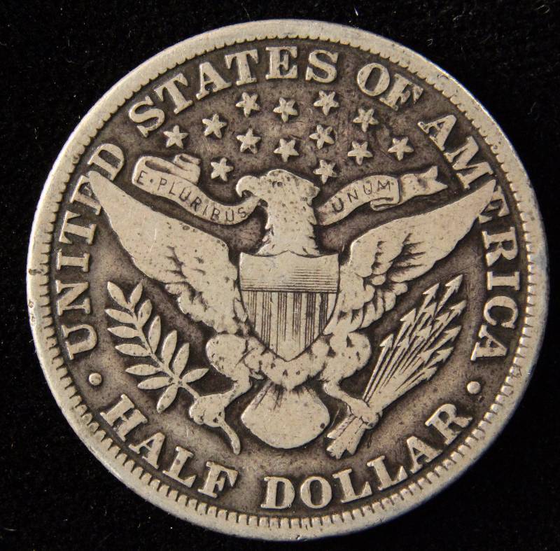 1909 BARBER SILVER HALF DOLLAR FINE