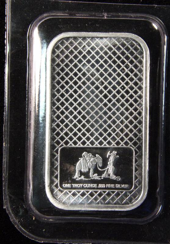 1 TROY Oz. .999 FINE SILVER BAR EAGLE DESIGN SEALED IN PLASTIC