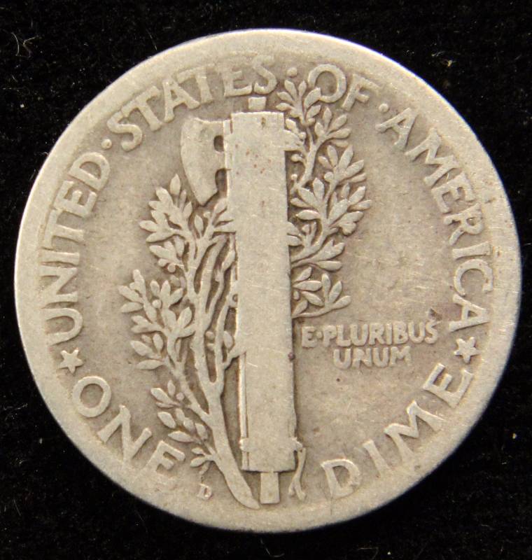1918-D MERCURY SILVER DIME