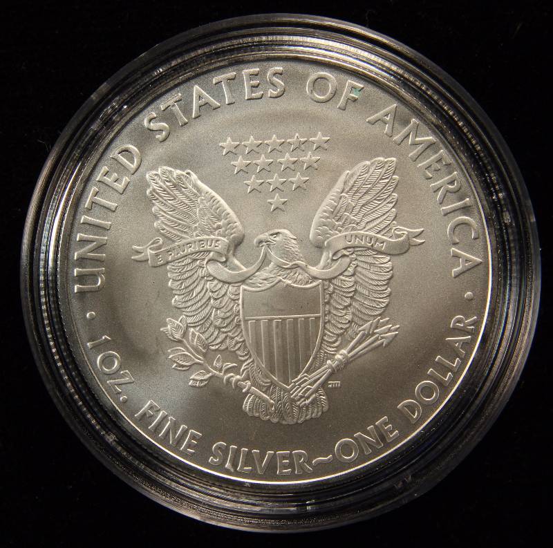 2010 AMERICAN SILVER EAGLE 1 TROY OZ. .999 FINE SILVER DOLLAR IN AIRTITE CAPSULE