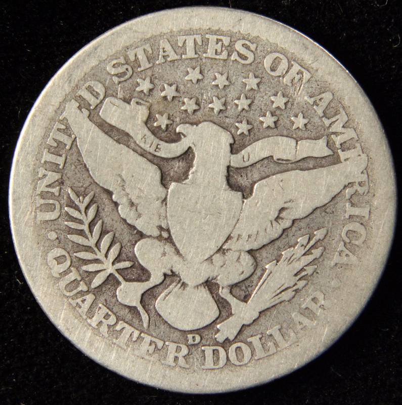 1906-D BARBER SILVER QUARTER