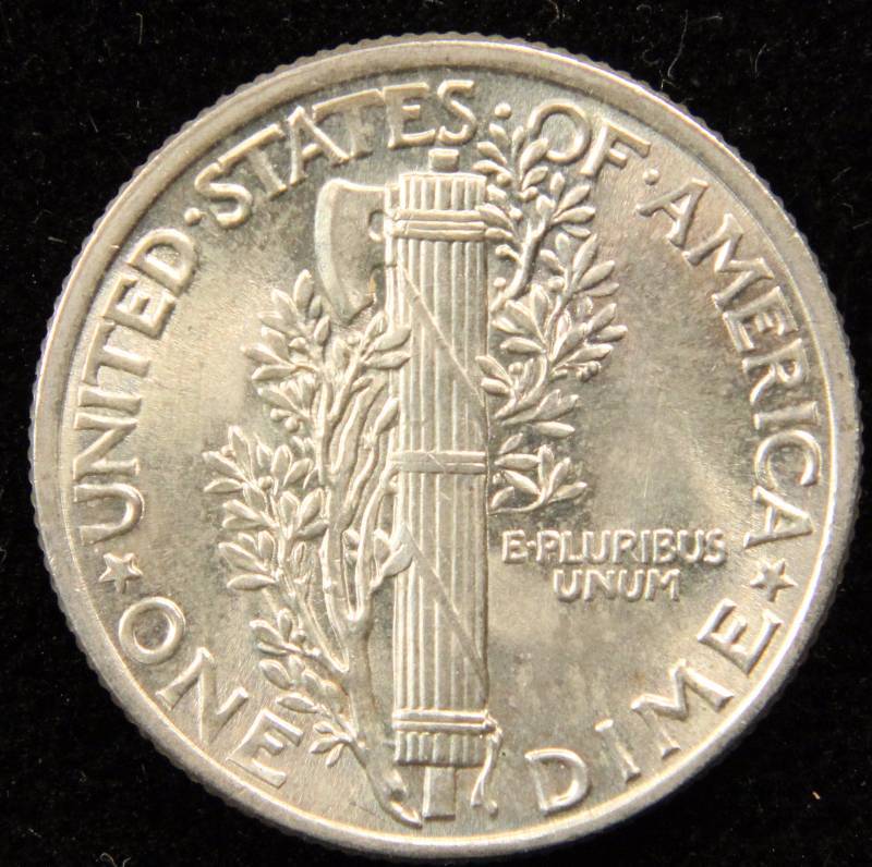 1942 MERCURY SILVER DIME GEM UNCIRCULATED LUSTROUS