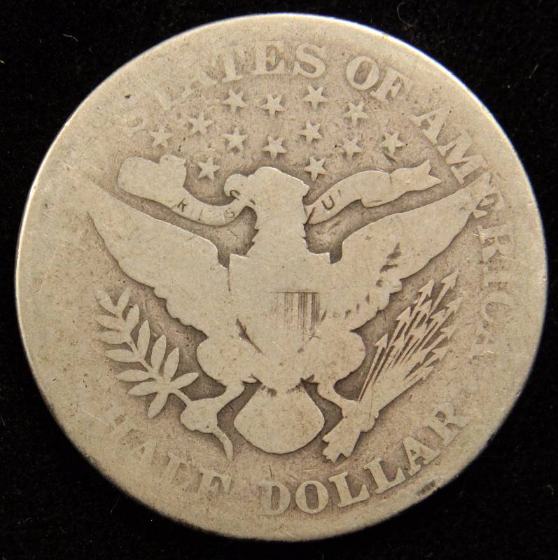 1908 BARBER SILVER HALF DOLLAR