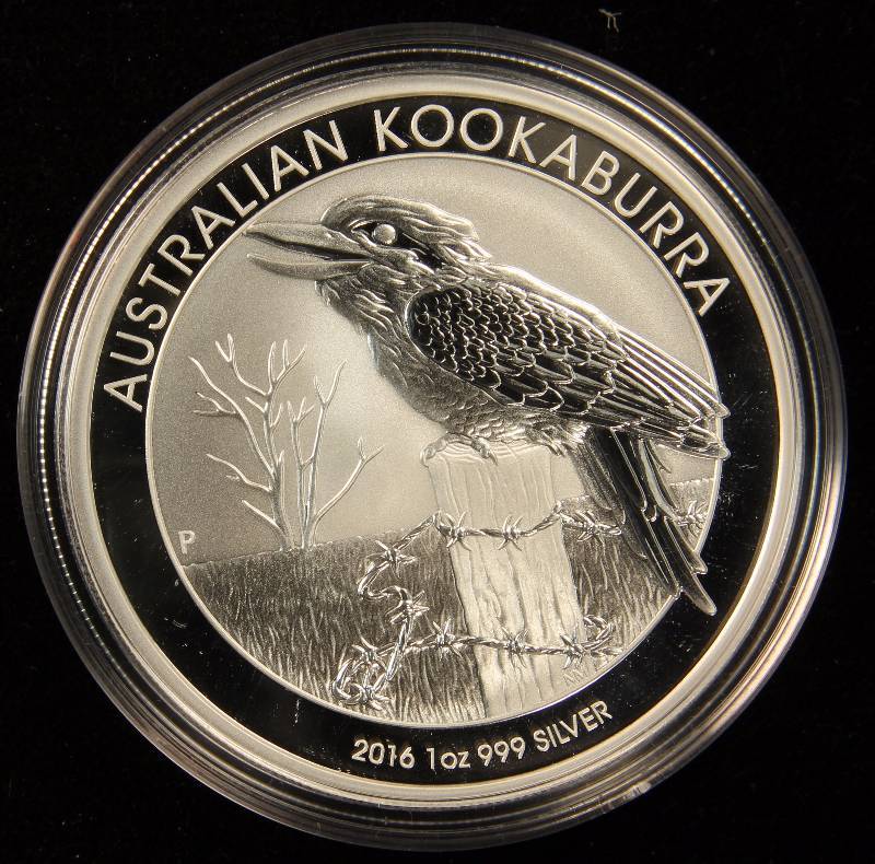 2016 1 TROY OZ. .9999 FINE SILVER AUSTRALIAN KOOKABRRA IN ORIGINAL MINT CAPSULE
