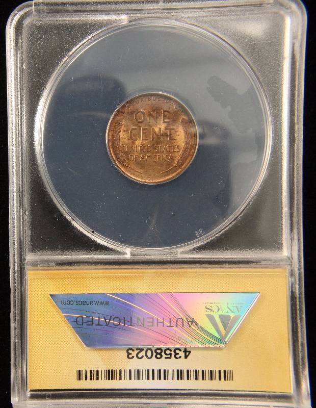 1909 VDB LINCOLN WHEAT CENT MS 64RB ANACS