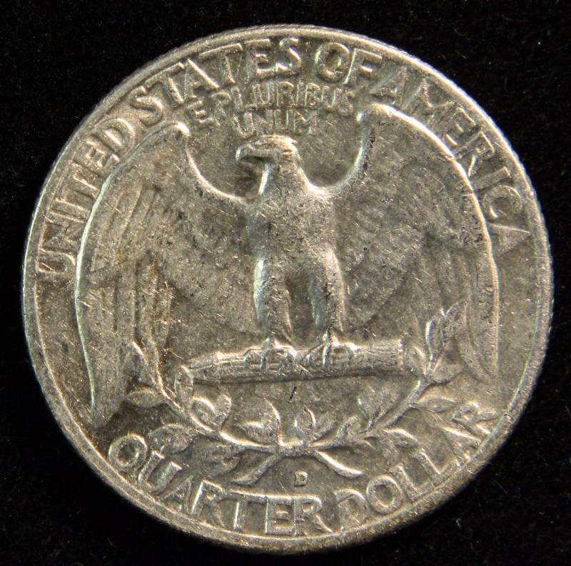 1958-D WASHINGTON SILVER QUARTER XF AU