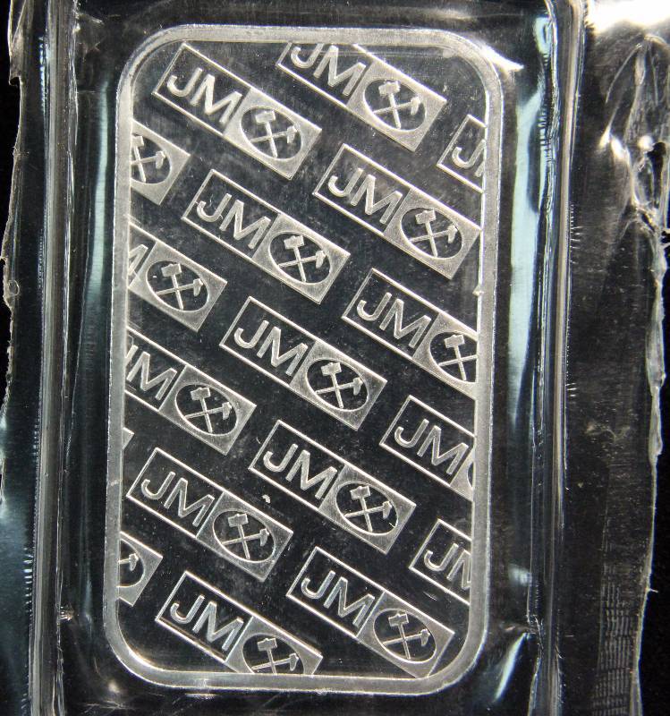 1 TROY OZ. .999 FINE SILVER BAR JOHNSON MATHEY SEALED