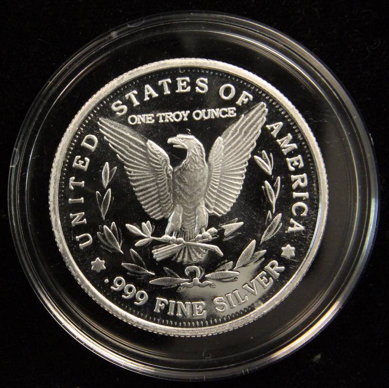 1 TROY Oz. .999 FINE SILVER ROUND MORGAN DOLLAR DESIGN IN AIRTITE