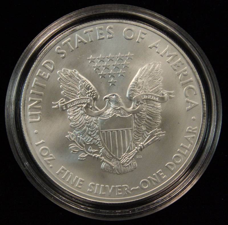 2013 AMERICAN SILVER EAGLE 1 TROY OZ. .999 FINE SILVER IN AIRTITE HOLDER