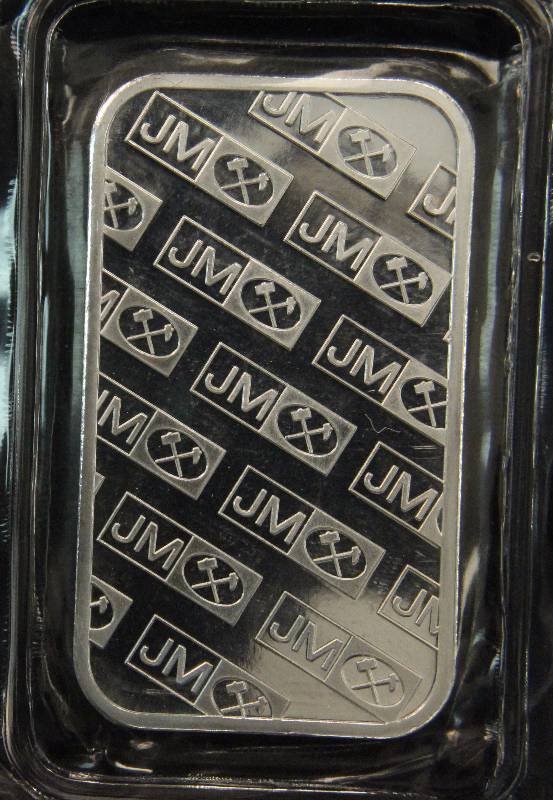 1 TROY OZ. .999 FINE SILVER BAR JOHNSON MATHEY SEALED