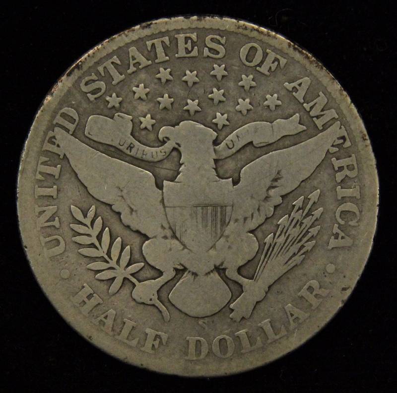 1910-S BARBER SILVER HALF DOLLAR