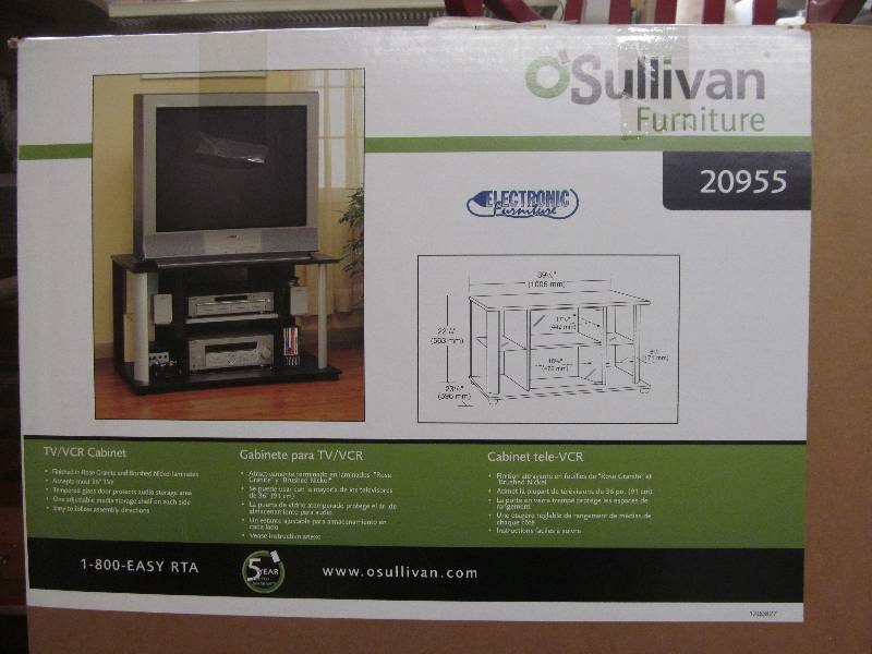 lot 55 image: O Sullivan tvvcr cabinet
