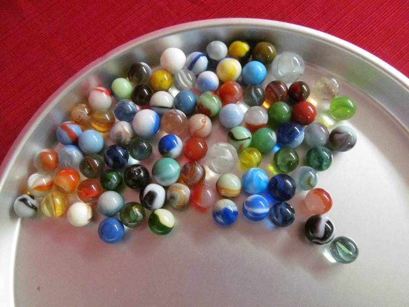 lot 73 image: vintage marbles