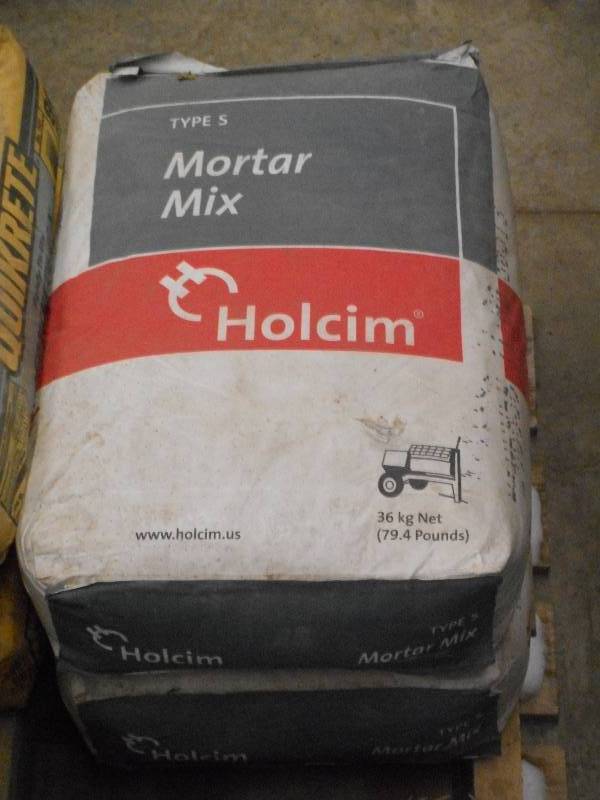 (20) 80# Bags Of Holcin Type-S Mort...