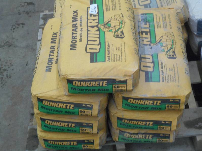 (7) 60# Bags Of Quikrete Mortar Mix...