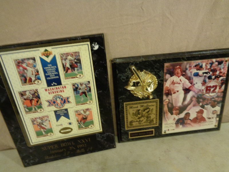 Super Bowl Plaque and Home Run Plaque