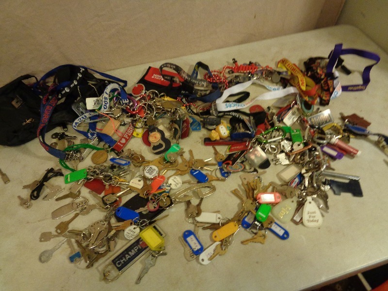 Huge Assortment of Keys and Keychains
