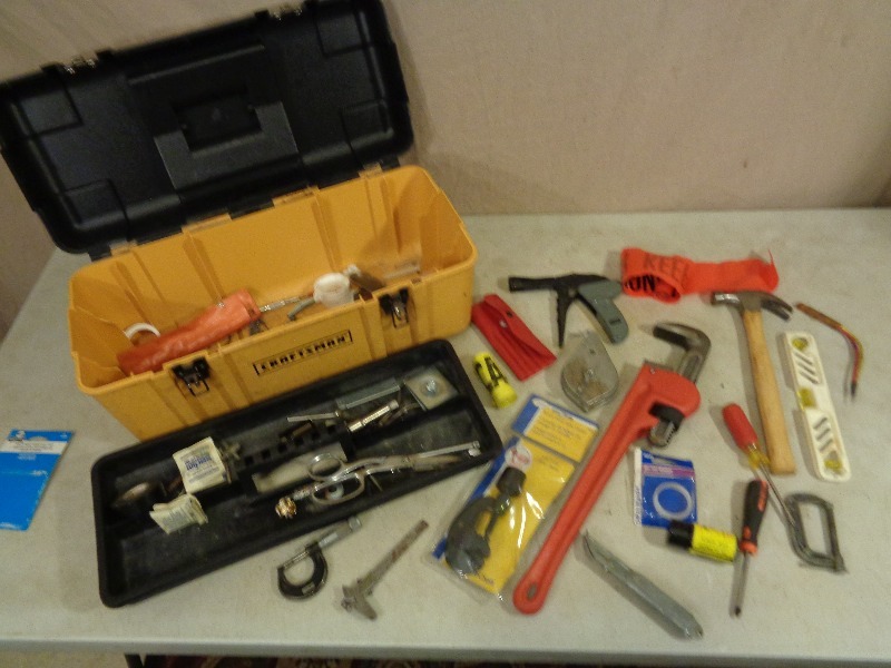 Craftsman Plastic Toolbox with Contents