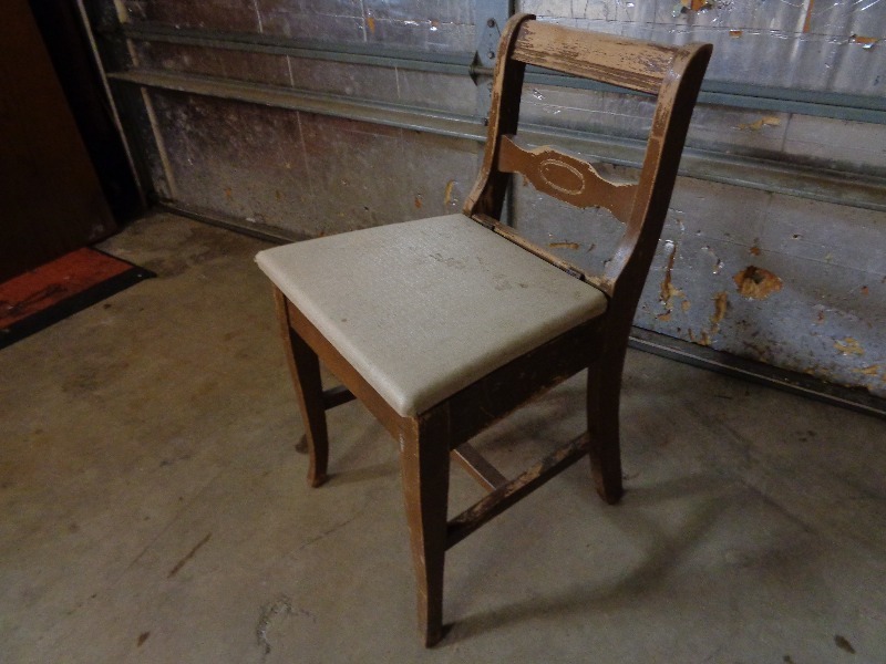 Old Chair with Seat Storage