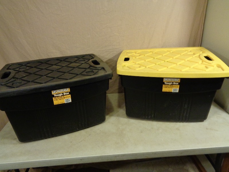 2 Tough Box Totes with Lids