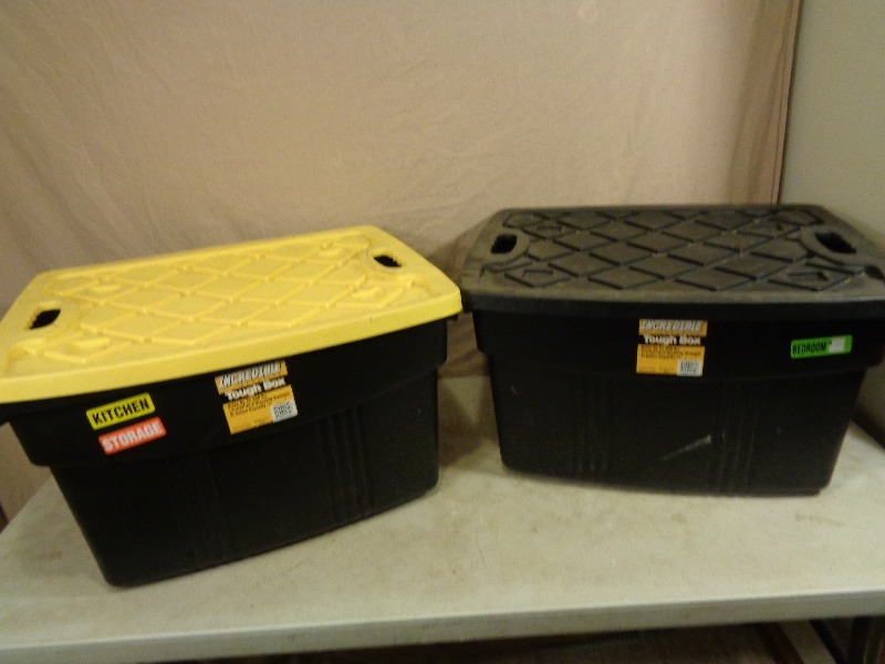 2 Tough Box Totes with Lids