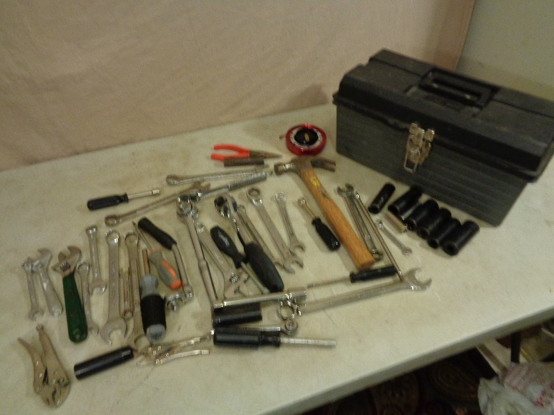 Plastic Toolbox with Contents