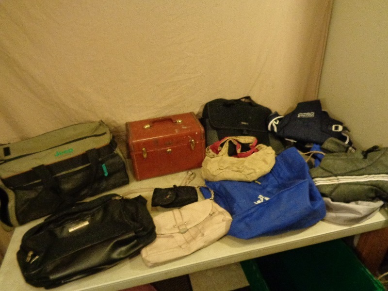 Assorted Bags and Baby Carriers