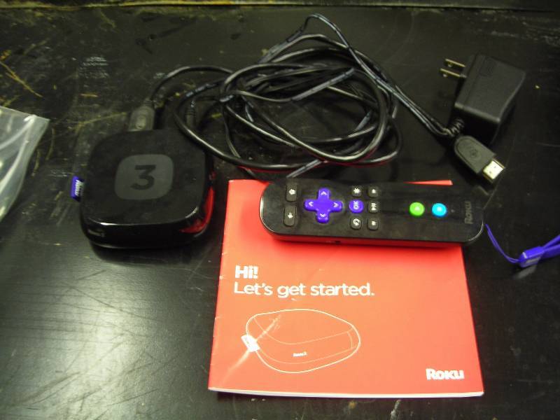 lot 27 image: Roku With Wiring Remote & Manual (Add Internet To Your TV)