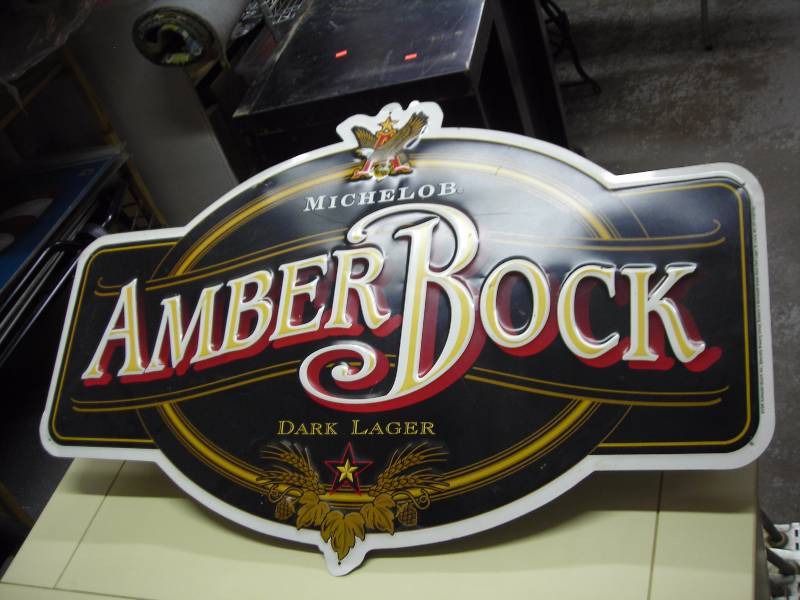lot 41 image: Michelob Amber Bock Beer Sign