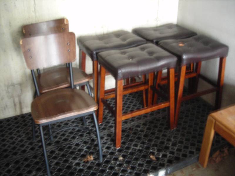 4- Bar Stools, 2 Chairs