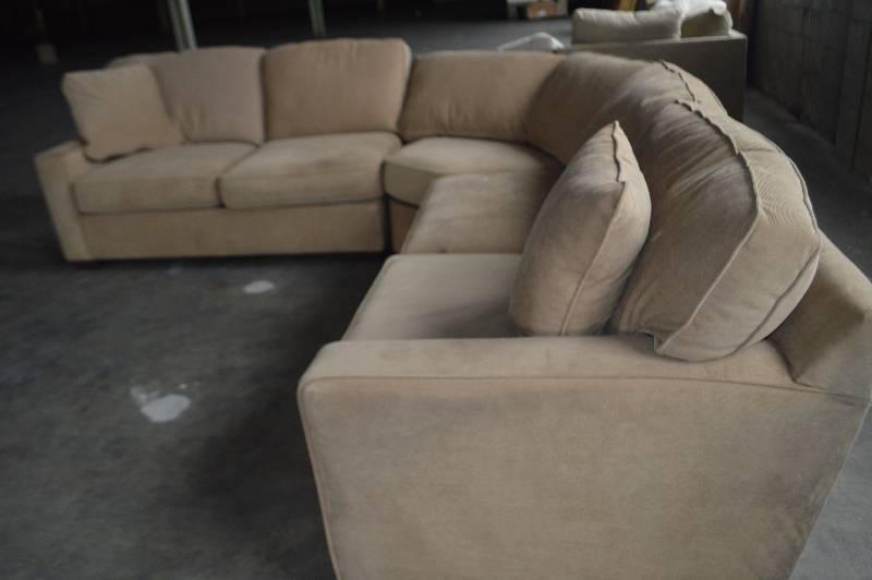 Fabric Possibilities Roll-Arm 3 Piece Loveseat Sectional