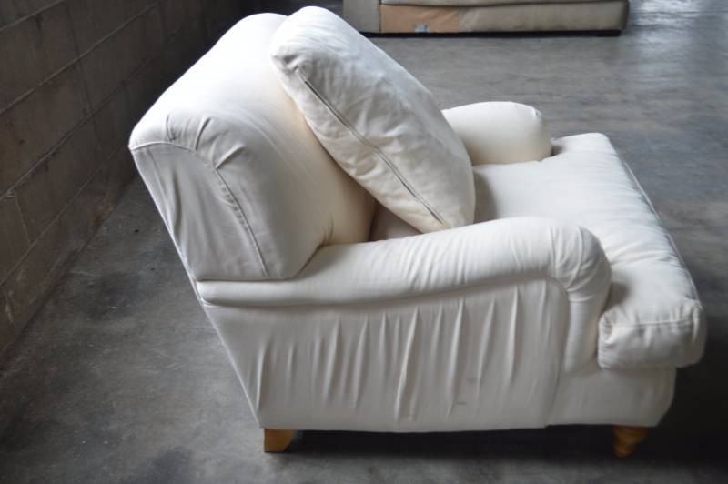 Upholstered Duck Down Feather Chair