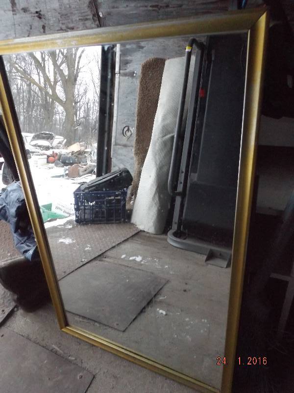 Large Gold Trimmed Wall Mirror