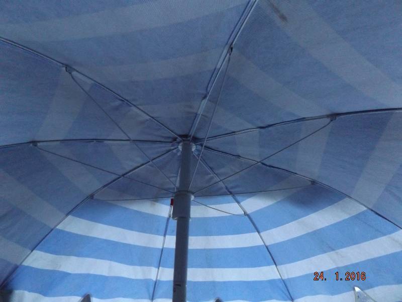 Blue & White Patio Umbrella