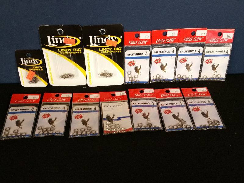 lot 170 image: Eagle Claw Split Rings & Lindy Swivels